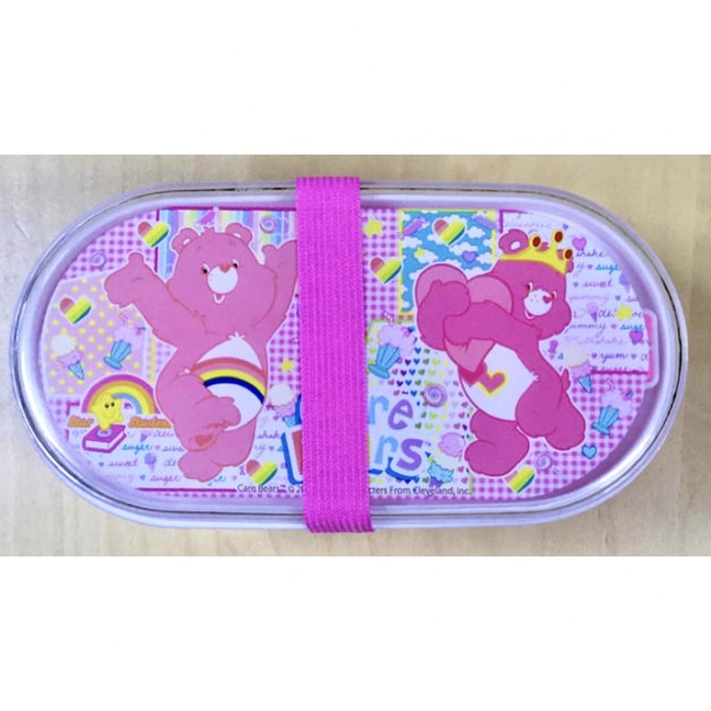 CareBears(ケアベア)のケアベア☆新品☆2段☆お弁当箱☆お箸☆ランチベルト☆ランチボックス インテリア/住まい/日用品のキッチン/食器(弁当用品)の商品写真