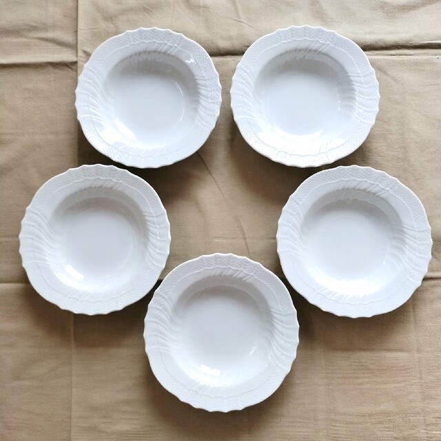 リチャードジノリ  ベッキオホワイト スープ皿5枚