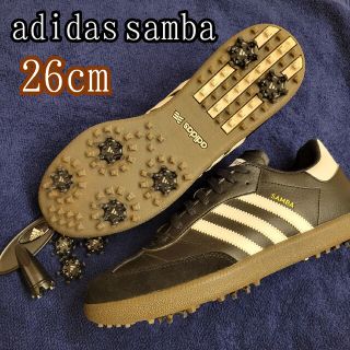 アディダス(adidas)の美品 adidas サンバ ゴルフ 黒  SAMBA GOLF 26cm(その他)