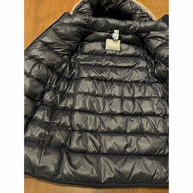 HERNO KIDS ヘルノ キッズ 異素材ミックス ファーフードダウンコート
