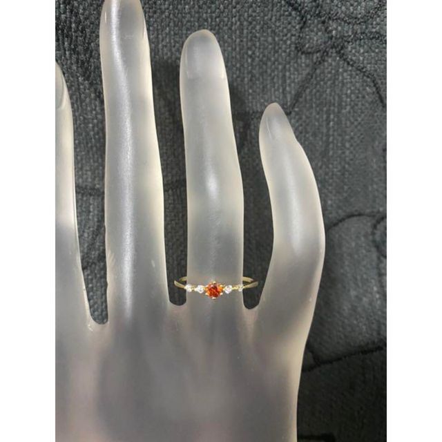 （1187）10号　ゴールドスワロ極極細ルビーエンゲージリング　高価爪留め指輪 レディースのアクセサリー(リング(指輪))の商品写真