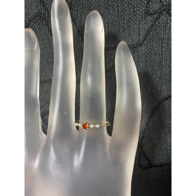 （1187）10号　ゴールドスワロ極極細ルビーエンゲージリング　高価爪留め指輪 レディースのアクセサリー(リング(指輪))の商品写真