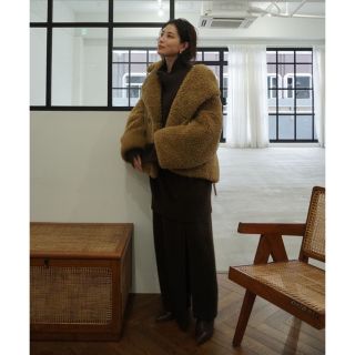 ETRE フェイクシープファージャケット イエロー AMERI todayful