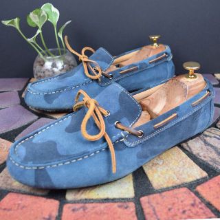 クラークス(Clarks)の【美品】Clarks　クラークス　25cm　デッキシューズ　カモ柄　迷彩(スリッポン/モカシン)