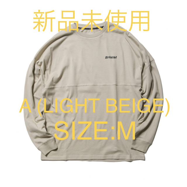 FCRB BIG LOGO L/S TEAM BAGGY TEE ライトベージュ ブランド品専門の 63.0%OFF