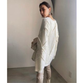 ameri vintage MIXYARN CABLE KNIT