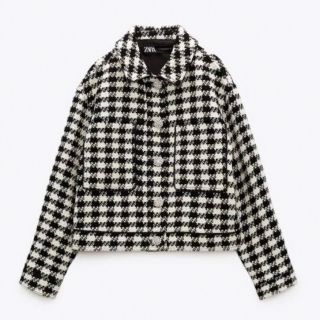 ザラ(ZARA)のZARA ツイードジャケット(ブルゾン)