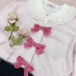 アンクルージュ(Ank Rouge)の★新品★ Ank Rouge リボンフェザーカーディガン ★(カーディガン)