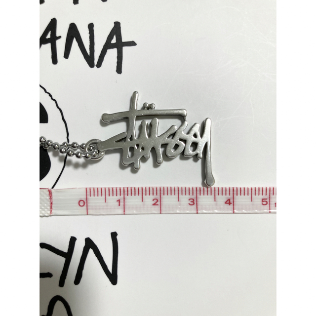 STUSSY(ステューシー)のレア オールド STUSSY ストックロゴ シルバー ネックレス ステューシー メンズのアクセサリー(ネックレス)の商品写真