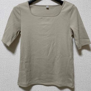 ユニクロ(UNIQLO)のリブスクエアネックT ユニクロ　(Tシャツ(半袖/袖なし))