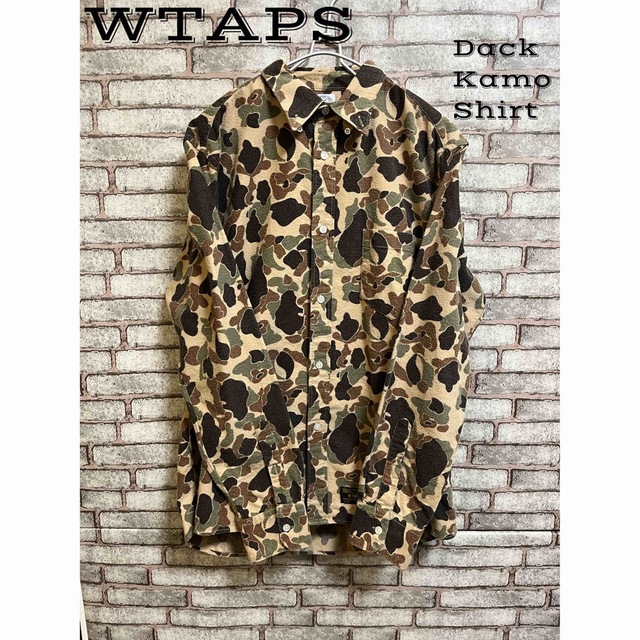 【フォロー割】WTAPS ダブルタップス　ダックカモ　シャツ　Lサイズ　迷彩