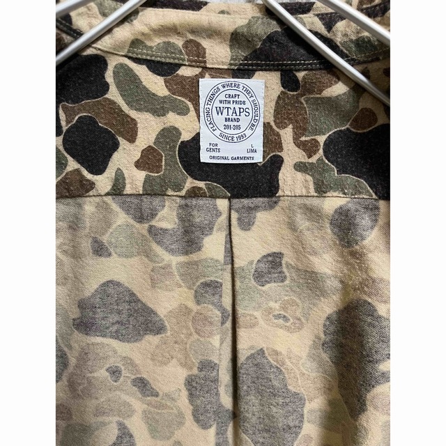 【フォロー割】WTAPS ダブルタップス　ダックカモ　シャツ　Lサイズ　迷彩