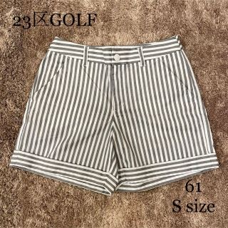 ニジュウサンク(23区)の23区GOLF ニジュウサンクゴルフ 61 Ssize ストライプ ショーパン(ウエア)