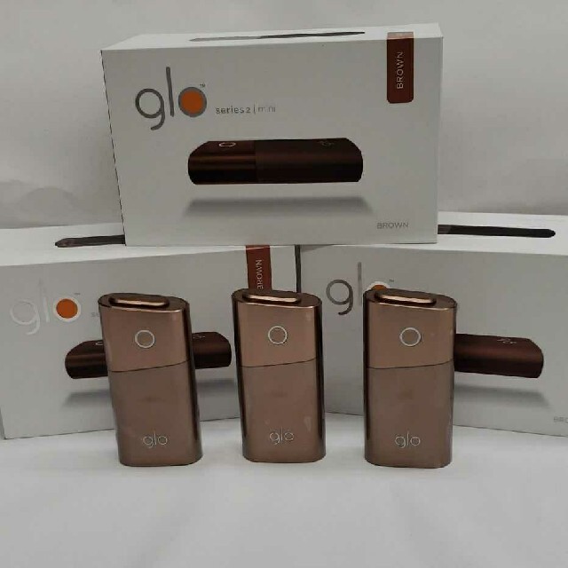 glo(グロー)の人気色ブラウン　新品未使用 3台セットglo グロー シリーズ2 mini メンズのファッション小物(タバコグッズ)の商品写真