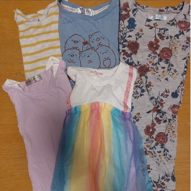 女の子120cm長袖５枚セット キッズ/ベビー/マタニティのキッズ服女の子用(90cm~)(Tシャツ/カットソー)の商品写真