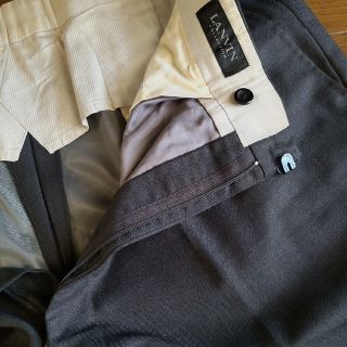 LANVIN - ランバン生地フルオーダースーツ*背抜き ツータック