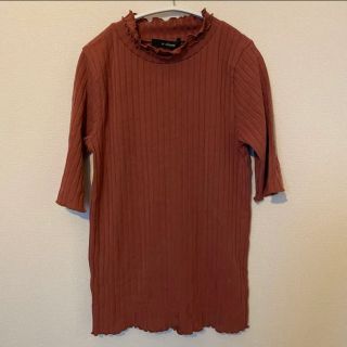 ダブルクローゼット(w closet)のリブフリルトップス(カットソー(半袖/袖なし))