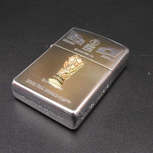 希少ジッポーライターZIPPO 2002年日韓ワールドカップ記念 金&銀