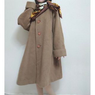 ロキエ(Lochie)の高級仕立て♡vintage ふわふわアンゴラロングコート ブラウン 大きいサイズ(ロングコート)