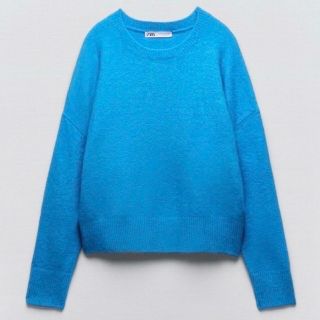 ザラ(ZARA)の【12日削除】ZARA ソフトニットセーター ターコイズブルー(ニット/セーター)