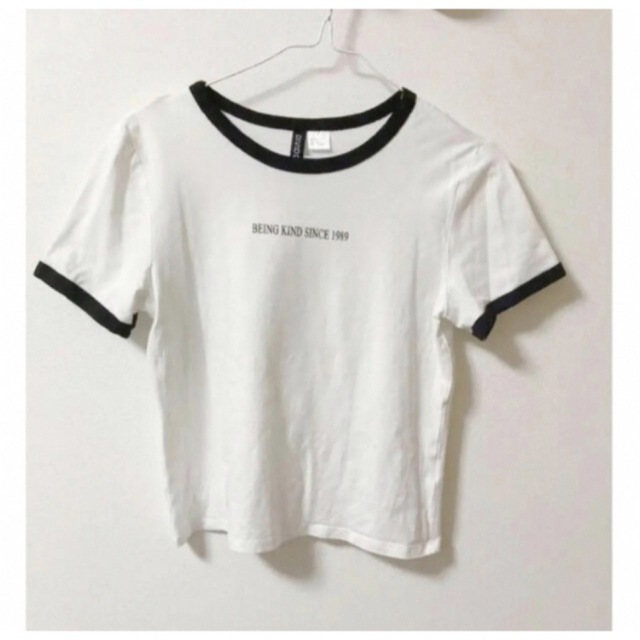 H&M(エイチアンドエム)のh&m リンガー　Tシャツ レディースのトップス(Tシャツ(半袖/袖なし))の商品写真