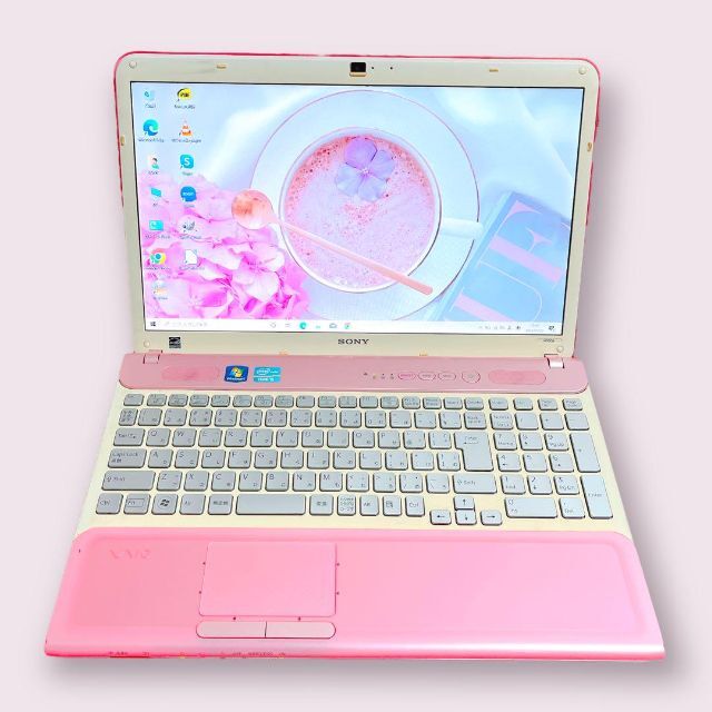 ピンクVAIO❤️可愛いノートパソコン WEBカメラ 小型軽量✨設定済-