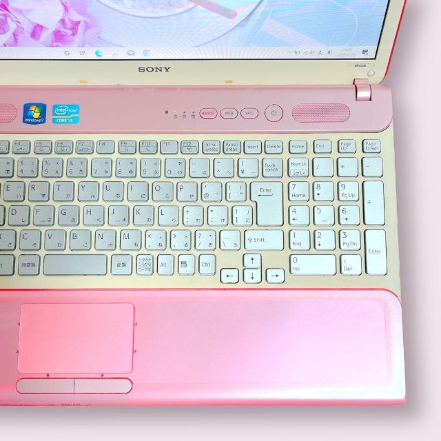 ピンクVAIO❤️可愛いノートパソコン WEBカメラ 小型軽量✨設定済-