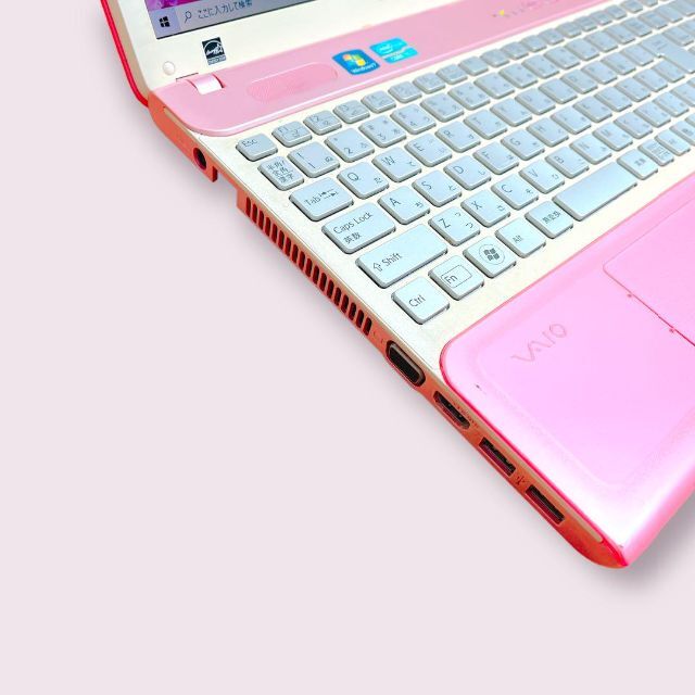 SONY(ソニー)のピンクVAIO❤️可愛いノートパソコン WEBカメラ 小型軽量✨設定済 スマホ/家電/カメラのPC/タブレット(ノートPC)の商品写真