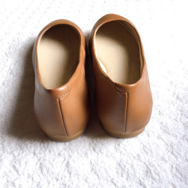 MUJI (無印良品)(ムジルシリョウヒン)の美品 無印良品 シープスキン バレエシューズ 23.5cm レディースの靴/シューズ(バレエシューズ)の商品写真