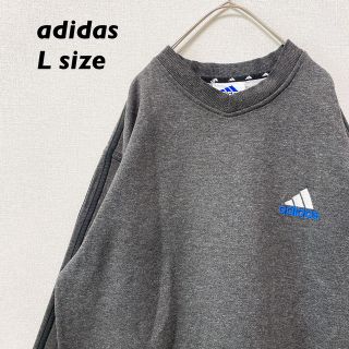 アディダス(adidas)のadidas アディダス　スウェット　トレーナー　刺繍ロゴ　スポーツロゴ　L(スウェット)