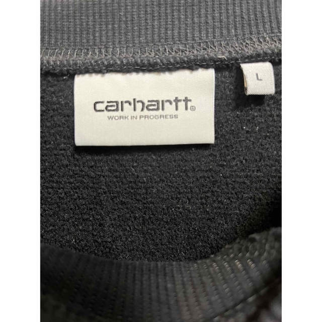 【フォロー割】Carhartt wip ロゴ刺繍　スウェット　ブラック　L