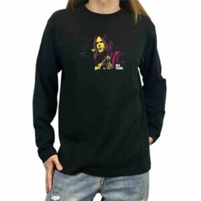 【新品送料込】ニールヤング ポップアート フォーク ロック カントリー ロンT メンズのトップス(Tシャツ/カットソー(七分/長袖))の商品写真