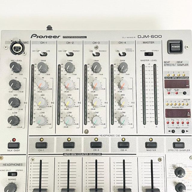 動作良品 Pioneer 4ch DJミキサー DJM-600 パイオニア 2