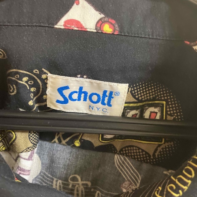 schott(ショット)のSchott  長袖　柄シャツXXL メンズのトップス(Tシャツ/カットソー(七分/長袖))の商品写真