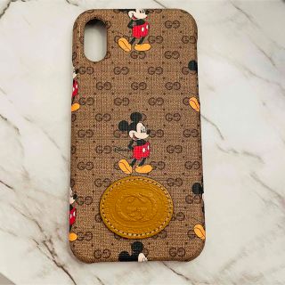 新品未使用GUCCI×ミッキーiPhoneXケース ディズニーコラボ-