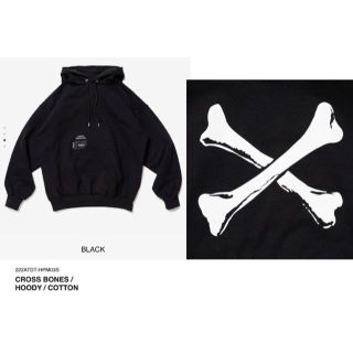 ダブルタップス(W)taps)のBLACK L WTAPS CROSS BONES / HOODY / COTT(パーカー)