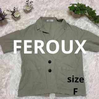 フェルゥ(Feroux)の❇️A633❇️FEROUX⚜️テーラードハーフスリーブシャツジャケット⚜️(シャツ/ブラウス(半袖/袖なし))