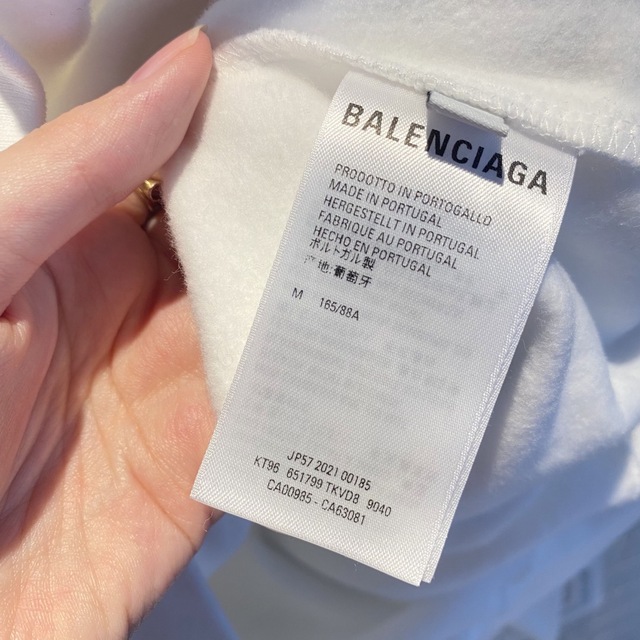 Balenciaga(バレンシアガ)のラスト１【新品】バレンシアガ NASA コラボ オーバーサイズ パーカー 白 メンズのトップス(パーカー)の商品写真