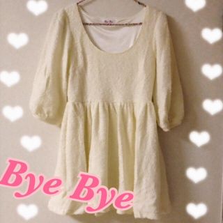 バイバイ(ByeBye)のふわもこ♡オフホワイトワンピ(ミニワンピース)