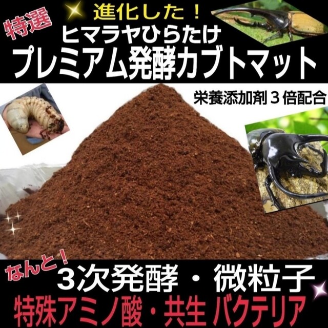 極上☆ギネス狙いに！プレミアム3次発酵カブトムシマット【4袋】特殊