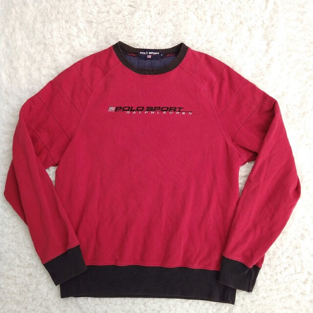 良品 ポロスポーツ POLO SPORT ロゴスウェット バイカラー サイズM