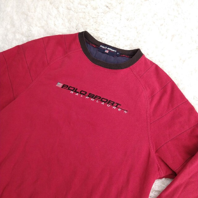 良品 ポロスポーツ POLO SPORT ロゴスウェット バイカラー サイズM