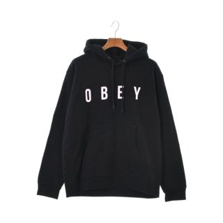 オベイ(OBEY)のOBEY オベイ パーカー M 黒 【古着】【中古】(パーカー)