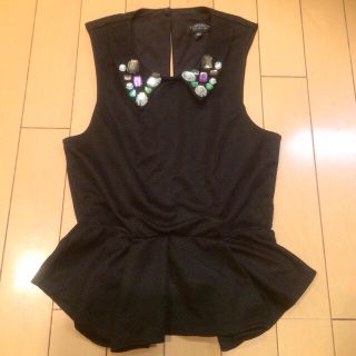 トップショップ(TOPSHOP)の【TOPSHOP】ビジューペプラムトップ(チュニック)