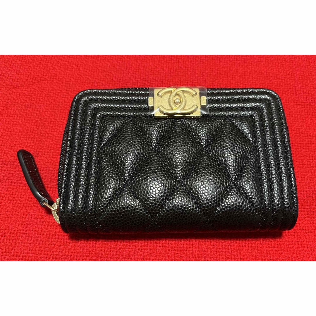 新品本物希少　CHANEL シャネル　キャビアスキン　ミニ　財布　黒　ブラック