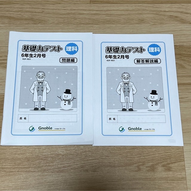 パネル 【最新版・美品】グノーブル 基礎力テスト 理科 6年生 12冊 1年
