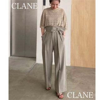 クラネ(CLANE)のCLANE☆新品未使用☆ワイドベルトパンツ(カジュアルパンツ)