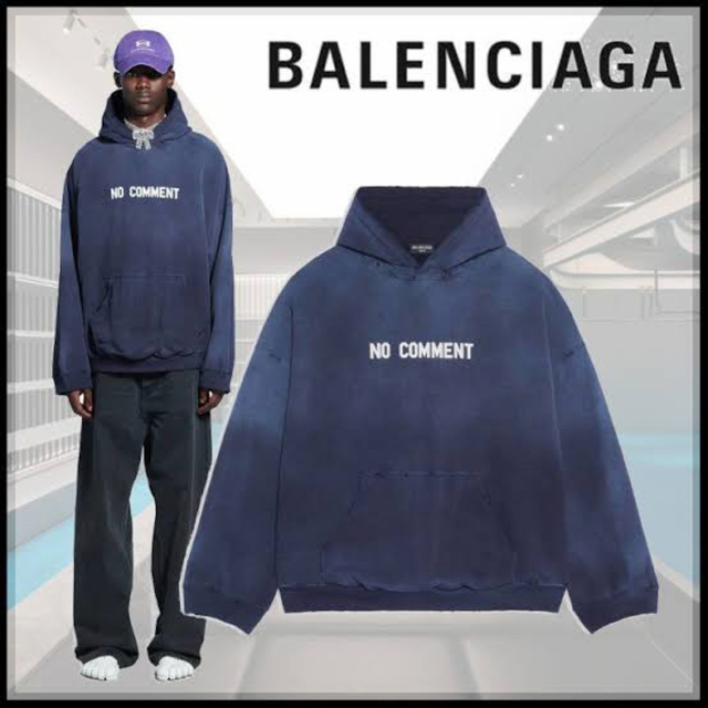 BALENCIAGA 21AW NO COMMENT HOODIE