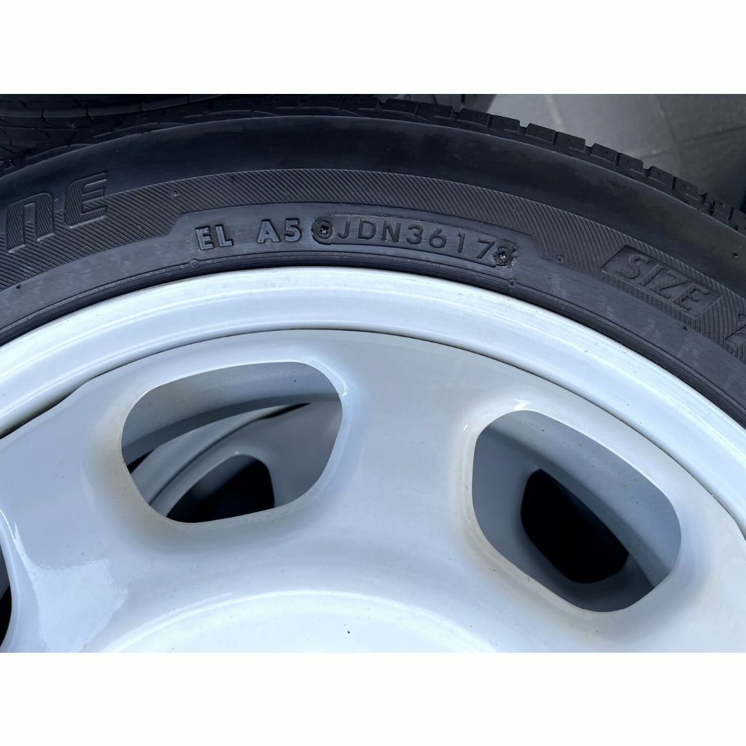 美品★軽自動車用タイヤセット★ホワイト★165/55R15　5分山 送料込み1 5