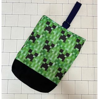 クリーパー　シューズケース　ハンドメイド　マインクラフト(外出用品)